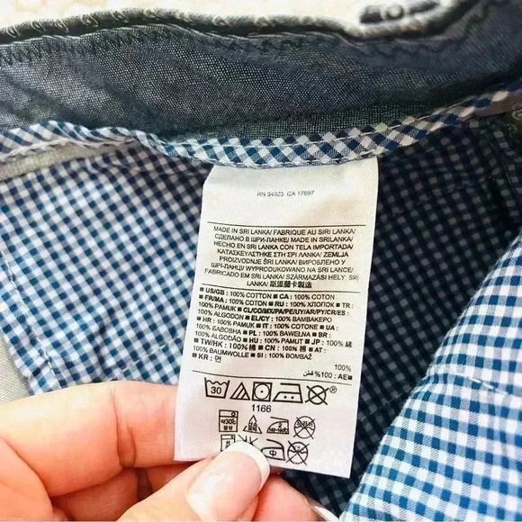 Banana Republic Navy Aiden Flat Front Cotton Chino Mens Shorts Size 29 - Picture 7 of 14